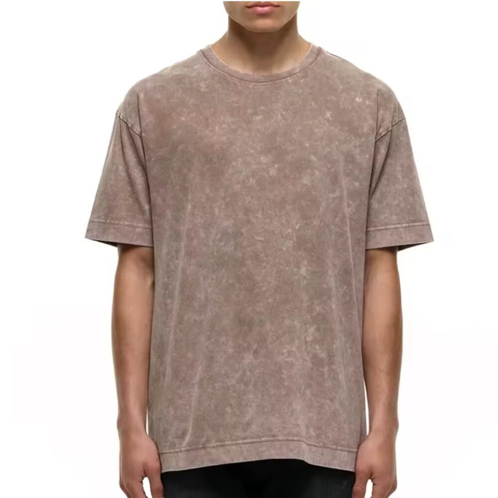 Mida Undici 100% Cotton T Shirt Splatter Acid Wash Crewneck Made in Italy Large